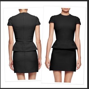 Alexander McQueen Cap Sleeve Peplum dress.